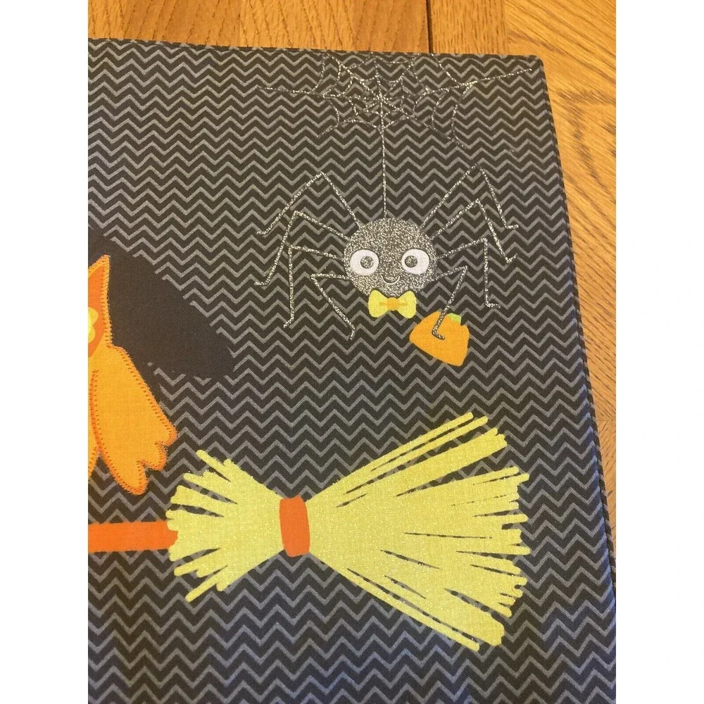 Midnight Market 2 Happy Halloween Placemats Owls Spider Witches Broom Pumpkin